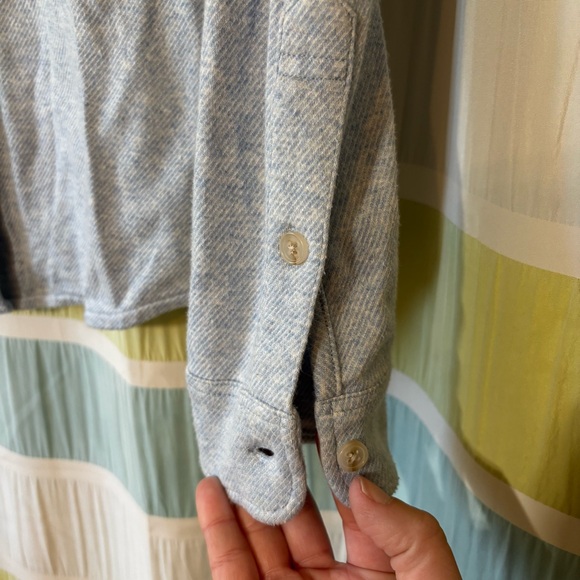 Faherty All Time Shirt Blue Heather Twill Sz XSmall - Picture 4 of 9